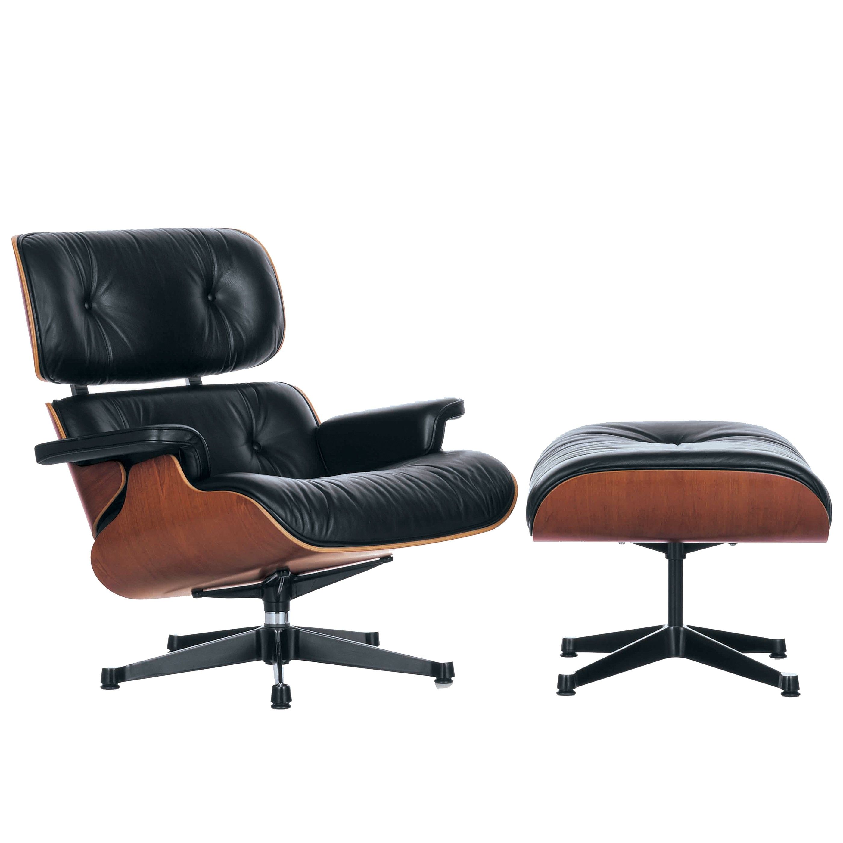 Vitra eames lounge chair met ottoman loungestoel (klassieke ...