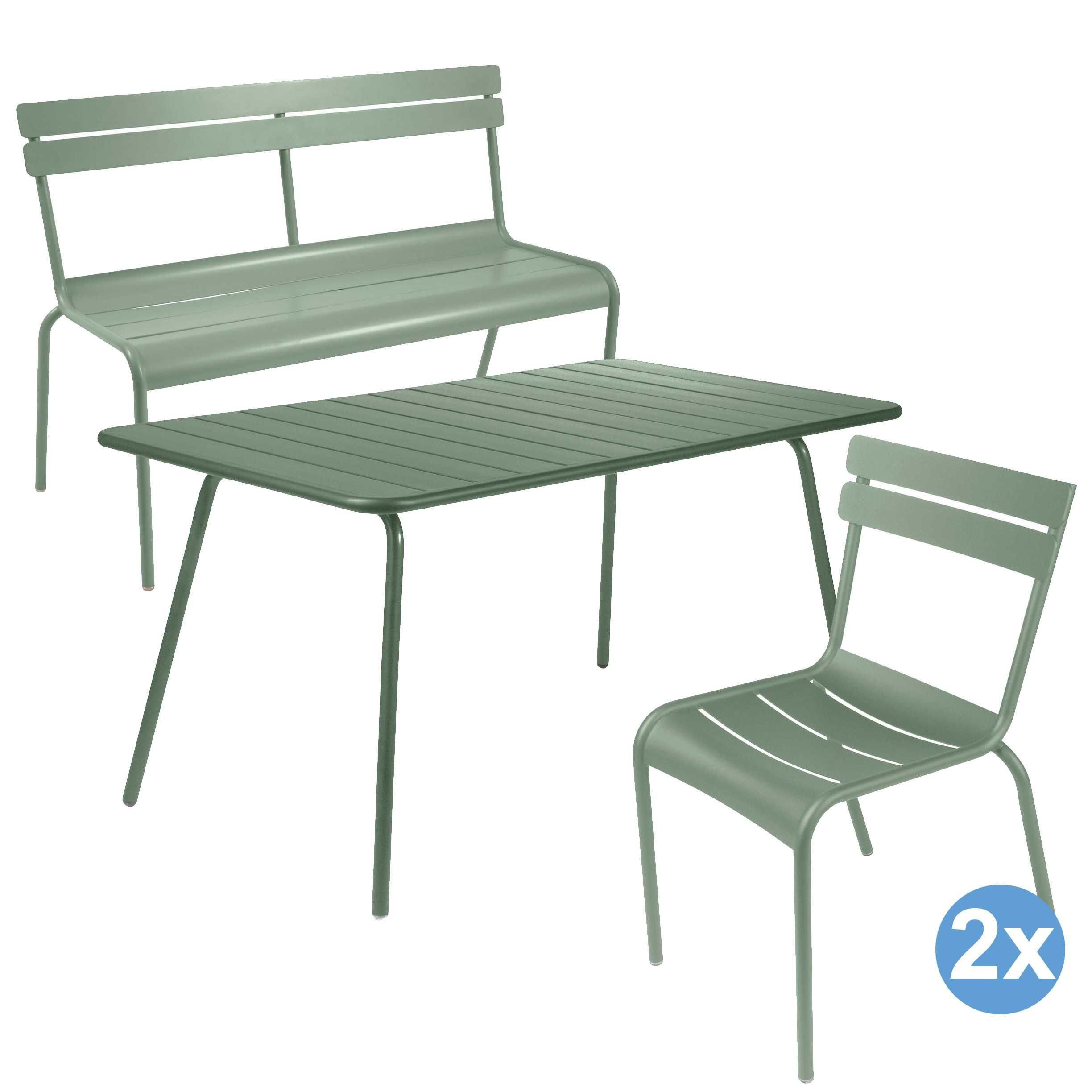 Ontmoedigen strak harpoen Fermob Luxembourg tuinset 143x80 tafel + tuinbank + 2 tuinstoelen | Flinders