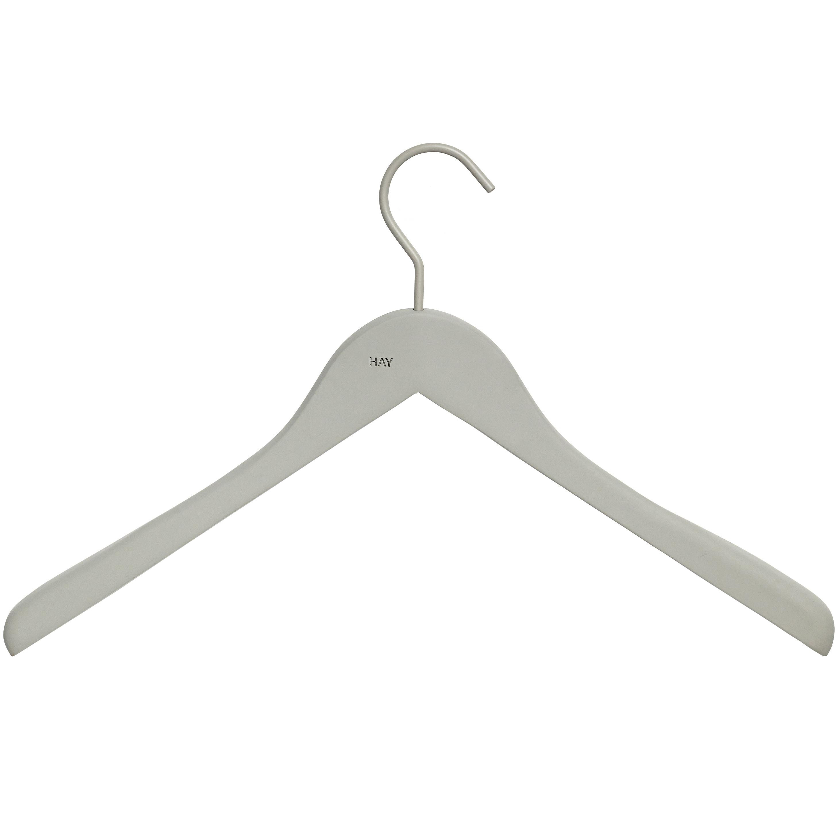 Hay Soft Coat kledinghanger set van 4 wide grey | Flinders