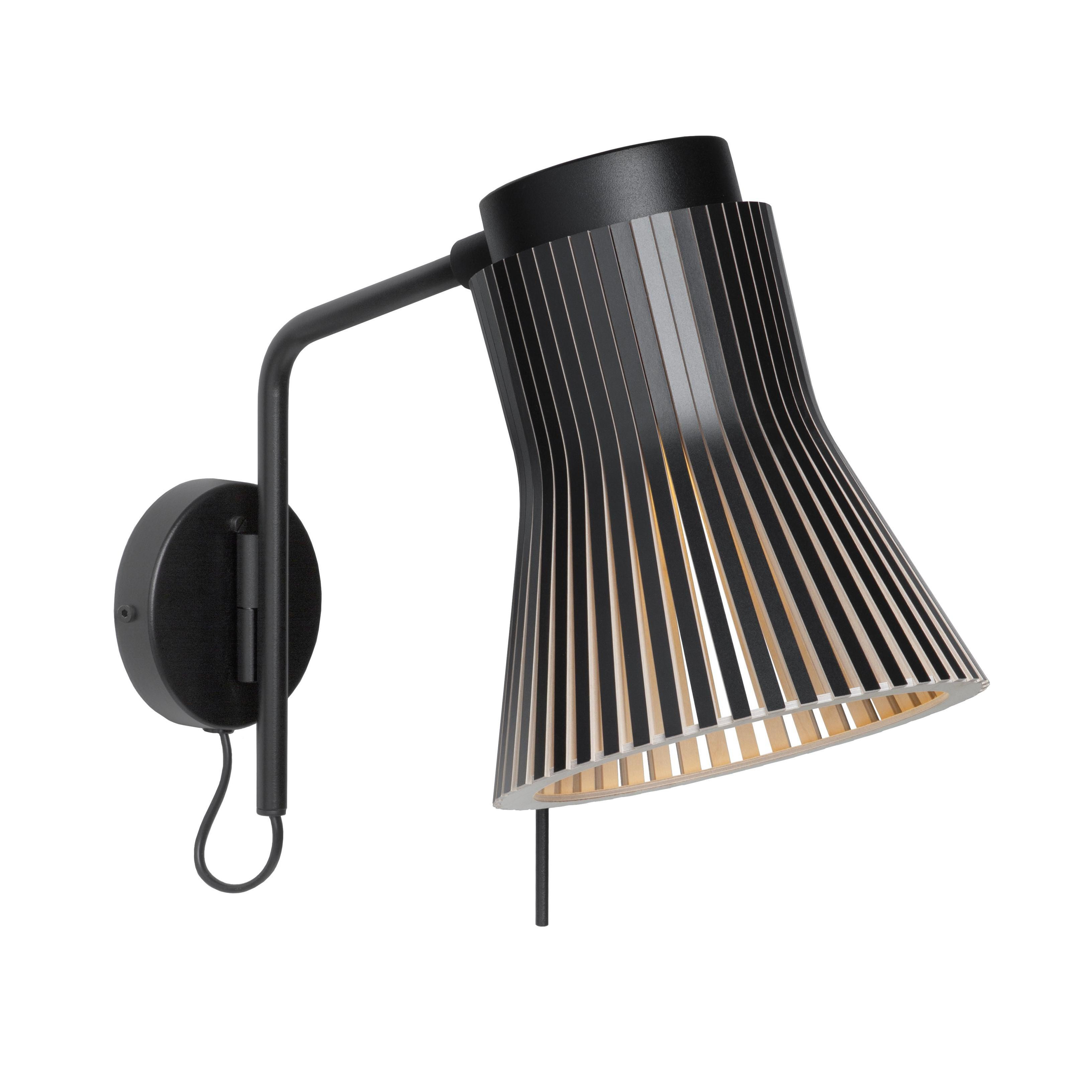 Secto Design Petite 4630 wandlamp met directe wandaansluiting zwart |  Flinders