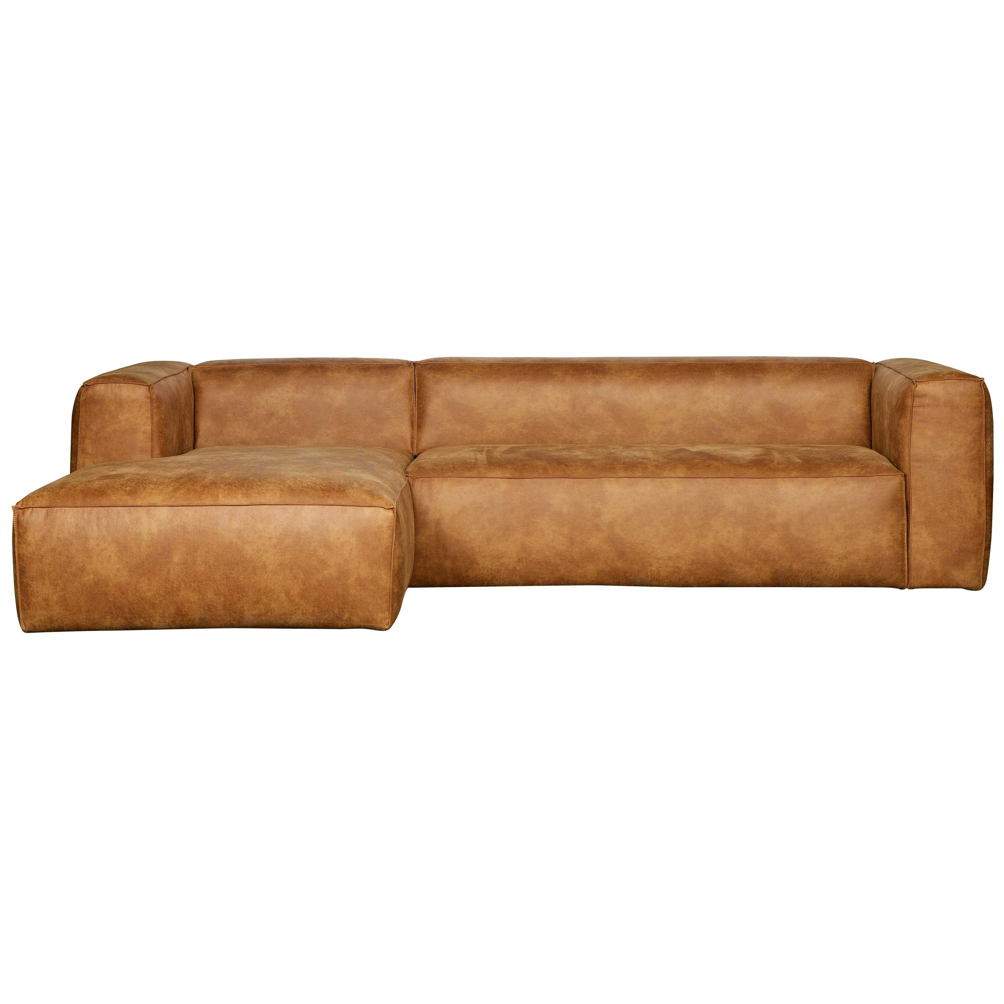 WOOOD Exclusive Bean bank met chaise longue links leer army | Flinders