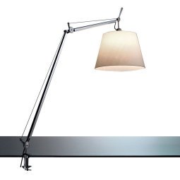 Tolomeo Mega klemlamp LED met snoerdimmer perkament 32 cm