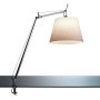 Tolomeo Mega klemlamp LED met snoerdimmer perkament 36 cm