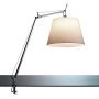 Tolomeo Mega klemlamp LED met snoerdimmer perkament 42 cm