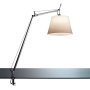 Tolomeo Mega klemlamp LED met toetsdimmer grijs satijn 32 cm