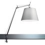 Tolomeo Mega klemlamp LED met toetsdimmer grijs satijn 42 cm