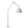 Tolomeo Mega Terra booglamp LED 3000K snoerdimmer alu grijs satijn 36