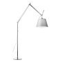 Tolomeo Mega Terra booglamp retrofit schakelaar alu grijs satijn 32