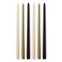 Spire Smooth Tapered kaarsen H38 set van 6 Neutral