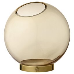 Globe vaas 17 amber/goud