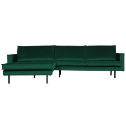 Rodeo Velvet met chaise longue links Green Forest