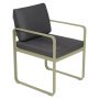 Bellevie Dining Armchair tuinstoel kussen antraciet Willow Green