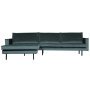 Rodeo Velvet met chaise longue links Teal