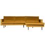 Rodeo Velvet met chaise longue rechts Oker