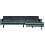 Rodeo Velvet met chaise longue rechts Teal