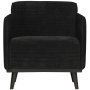 Statement fauteuil met arm rib graphite