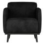 Statement fauteuil met arm suedine Zwart