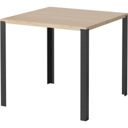 Link tafel 80x80 zwart onderstel