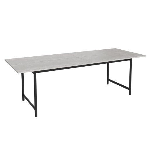 Track tuintafel 230x90 grijs beton, zwart staal