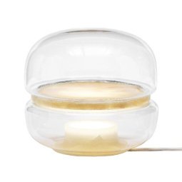 Macaron tafellamp small transparant - onyx honing