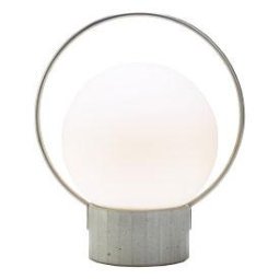 Sfera tafellamp LED oplaadbaar large opaal staal naturel