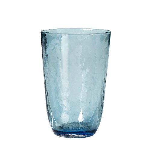 Hammered glazen 50cl blauw