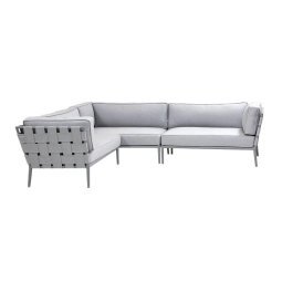 Conic 5-zits loungebank hoek light grey