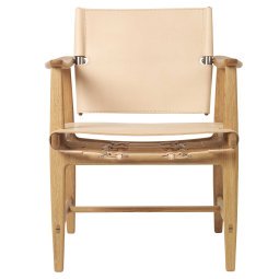 BM1106 Huntsman fauteuil eiken geolied, natural RVS