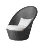 Kingston fauteuil met wielen donkergrijs