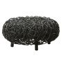 Loop Rattan hocker Ø74 zwart