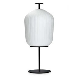 Plissée vloerlamp Zwart