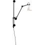 Lampe Gras N210 wandlamp wit met koper