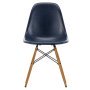 Eames DSW Fiberglass stoel geelachtig esdoorn, navy blue