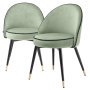 Cooper eetkamerstoel set van 2 savona pistache green velvet