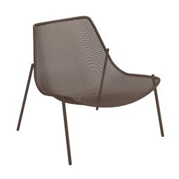 Round Lounge fauteuil indian brown