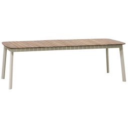 Shine Teak uitschuifbare tuintafel 292x100 taupe