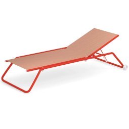 Snooze ligbed Perzik, scarlet red frame