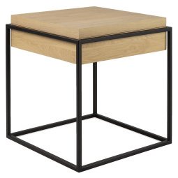 Monolit bijzettafel 48x48 eiken