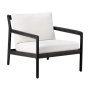 Jack outdoor fauteuil teak zwart off-white