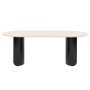 Plateau eettafel 200x90 zwart sand blad