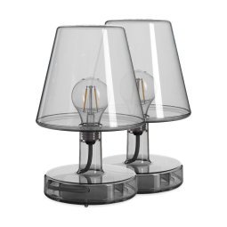 Transloetje tafellamp LED oplaadbaar set van 2 grey