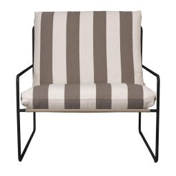 Desert lounge fauteuil stripe black chocolate