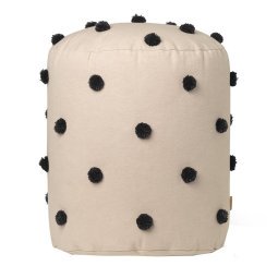 Dot Tufted poef Sand Black