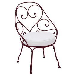 1900 fauteuil met off-white zitkussen Black Cherry