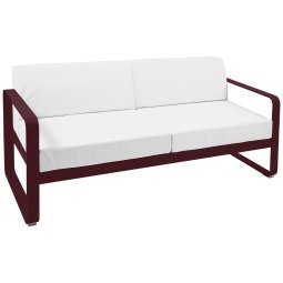 Bellevie 2-zits loungebank kussen wit Black Cherry