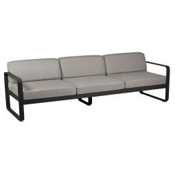 Bellevie 3-zits loungebank kussen grey taupe Liquorice