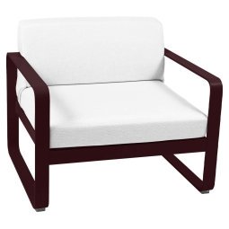 Bellevie fauteuil kussen wit Black Cherry