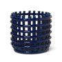 Ceramic basket opbergmand small Blue