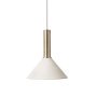 Cone Light Grey hanglamp groot messing