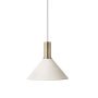 Cone Light Grey hanglamp klein messing